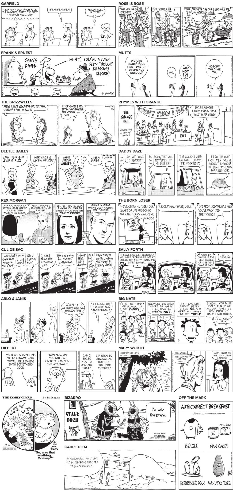 Wednesday, September 7, 2022 Comics and Puzzles | Daily Comics ...