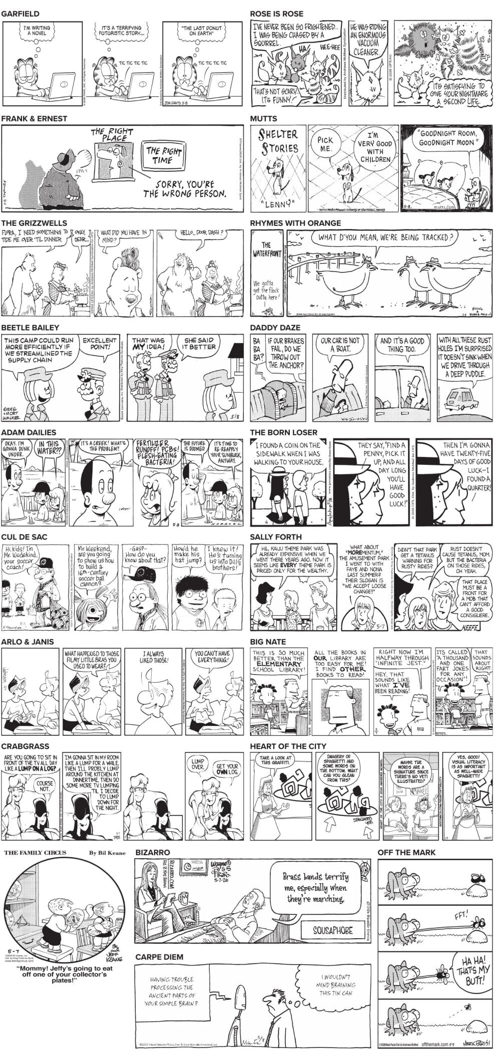 Friday, May 08, 2026 Comics and Puzzles | Daily Comics | timeswv.com