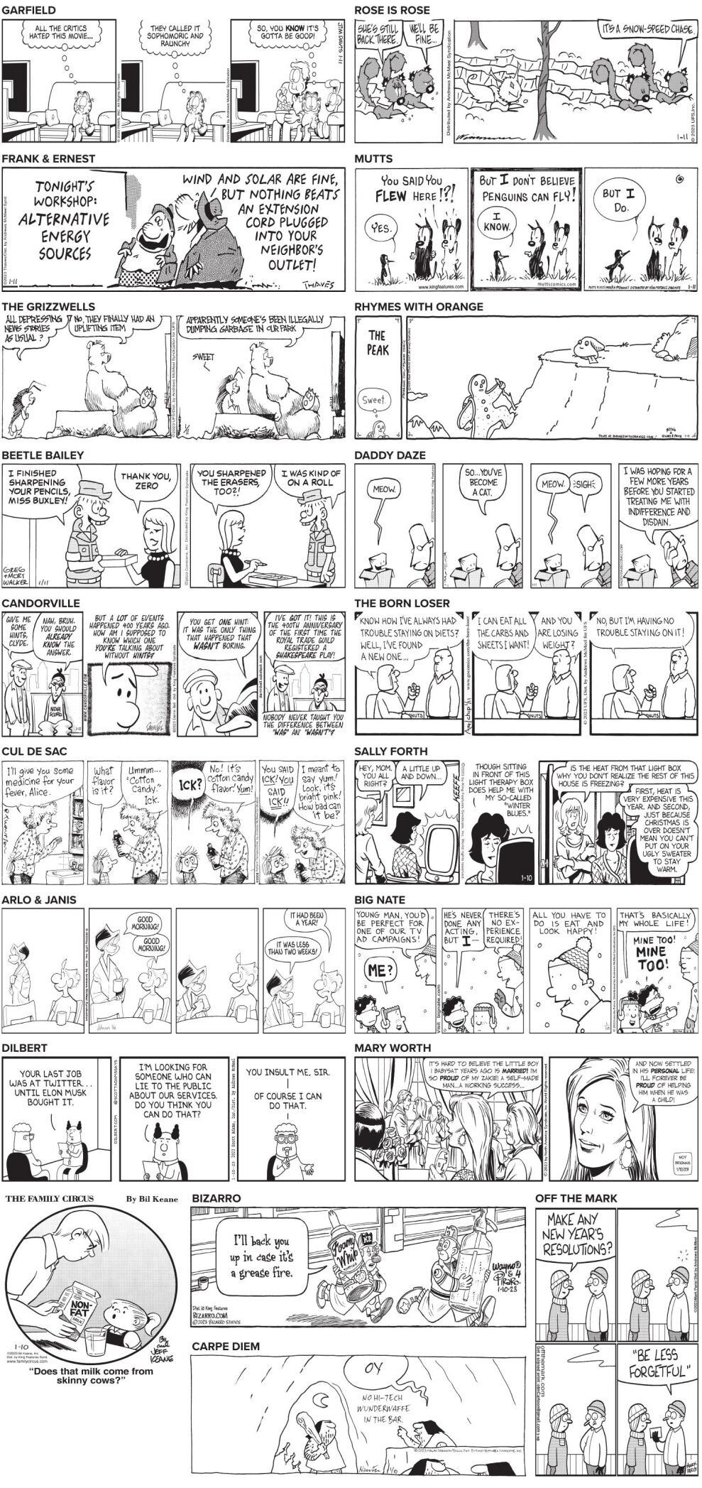 Wednesday, January 11, 2023 Comics and Puzzles | Daily Comics | timeswv.com