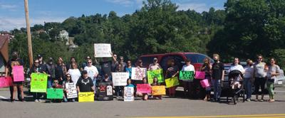 Human trafficking protest