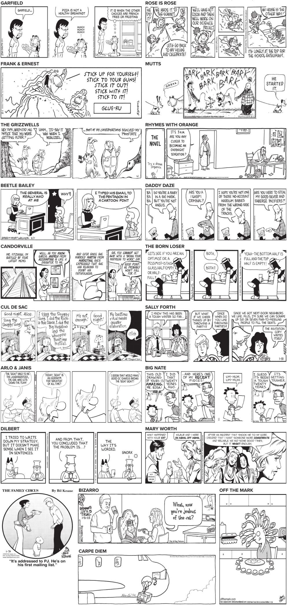 Wednesday, February 1, 2023 Comics and Puzzles | Daily Comics | timeswv.com