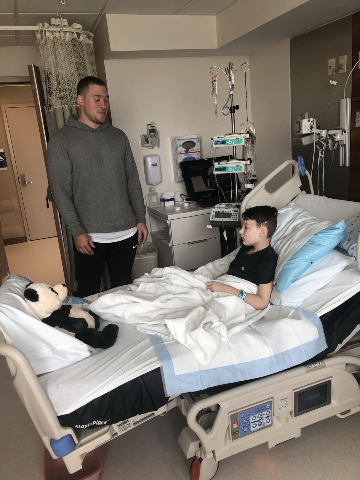 Bears’ Kwiatkoski visits Ruby Memorial patients News