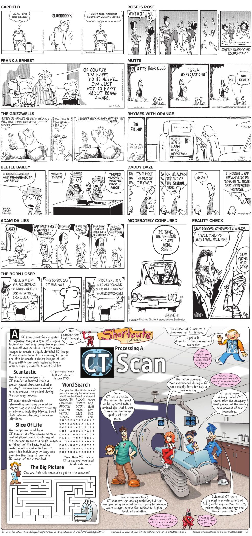 Monday, June 01, 2026 Comics and Puzzles | Daily Comics | timeswv.com