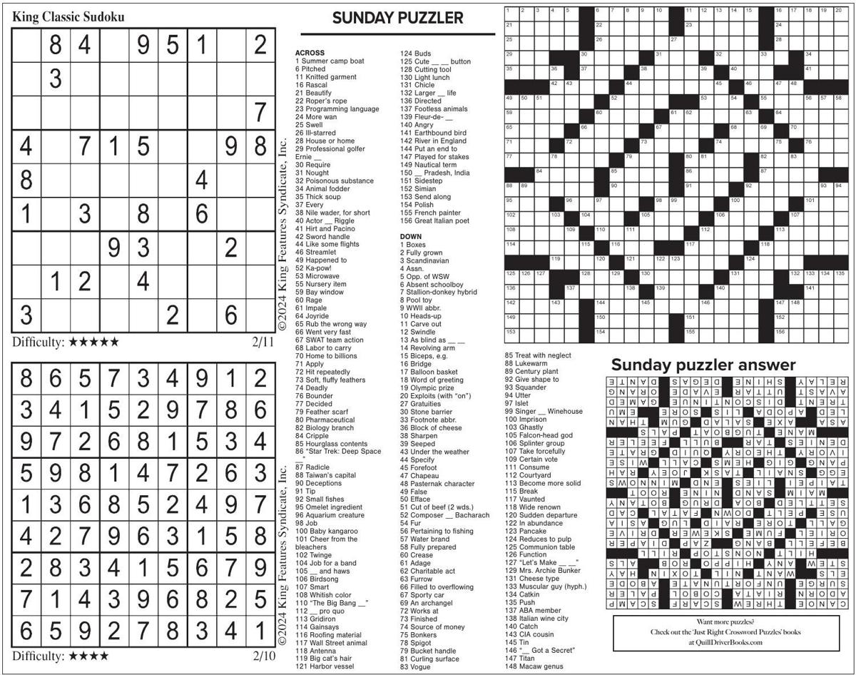Sunday, February 11, 2024 Comics and Puzzles Daily Comics