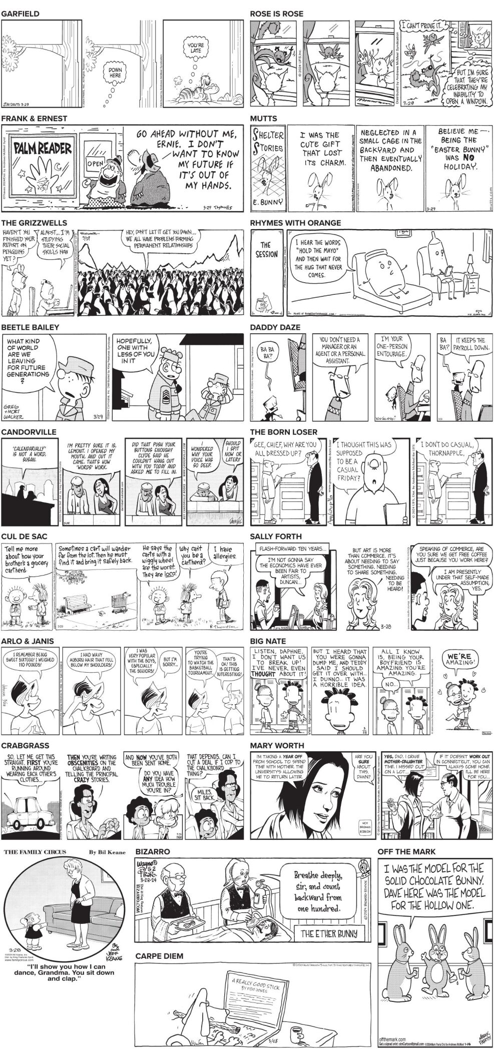 Friday, March 29, 2024 Comics and Puzzles | Daily Comics | timeswv.com