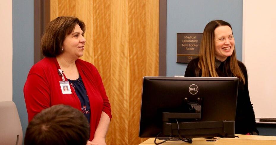 WVU Medicine visits Pierpont MLT students, high…