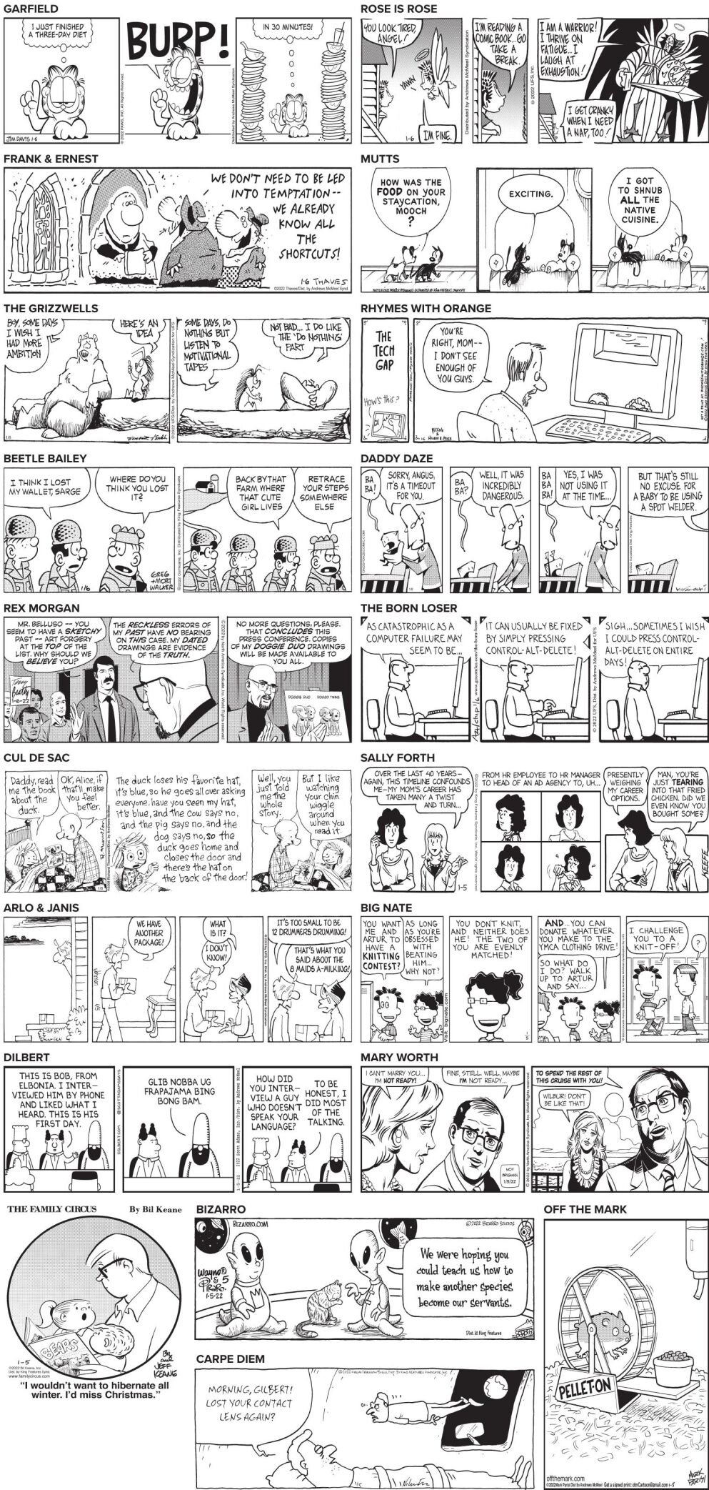 Thursday, Jan. 6, 2022 Comics and Puzzles | Daily Comics | timeswv.com