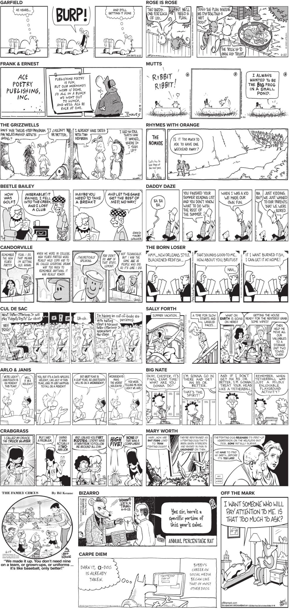 Tuesday, June 20, 2023 Comics and Puzzles Daily Comics