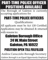 PART-TIME POLICE OFFICER POSITIONS