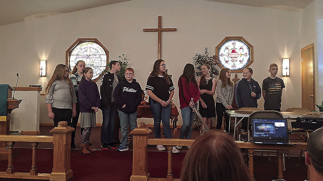 Youth group leads Sunday worship