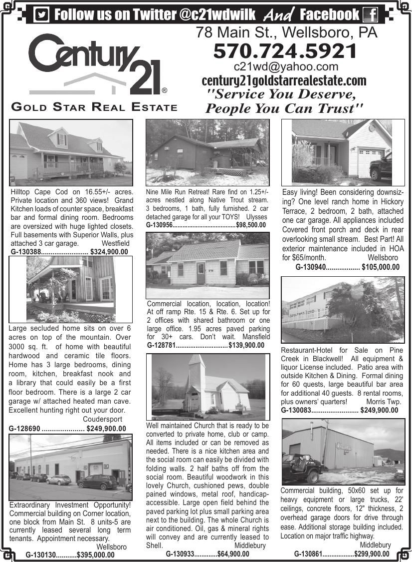 Century21 Gaz 4x7 5 2 15 18 Pdf Wellsboro Gazette