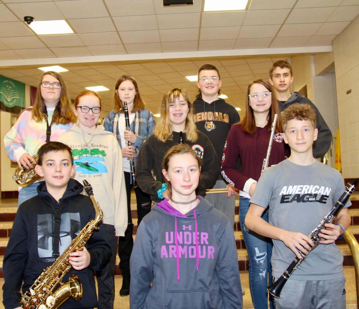 Jr. High students in IU9 band fest