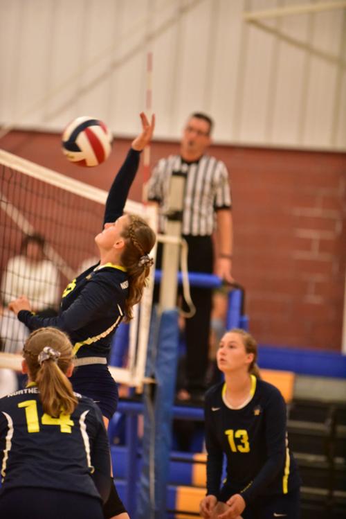 Northern Potter volleyball team drops game to Falcons