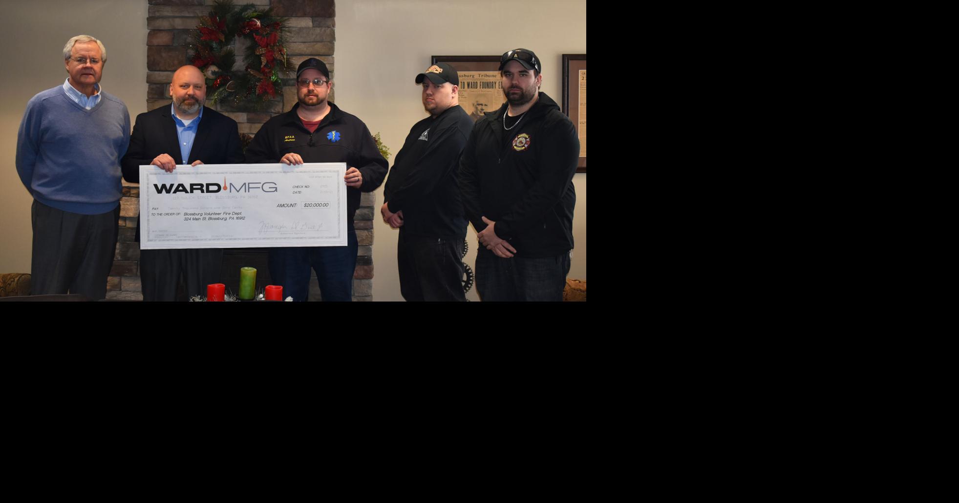 Ward Manufacturing donates to Blossburg Fire Department Free Press