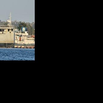 Cuban coast guard ships docked at the port of Havana where the authorities say they will defend against 'terrorist and mercenary' attacks from abroad