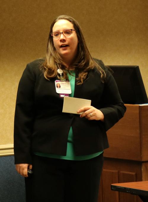 Jessica Birbeck, RN addresses attendees at SAFE-T Center event