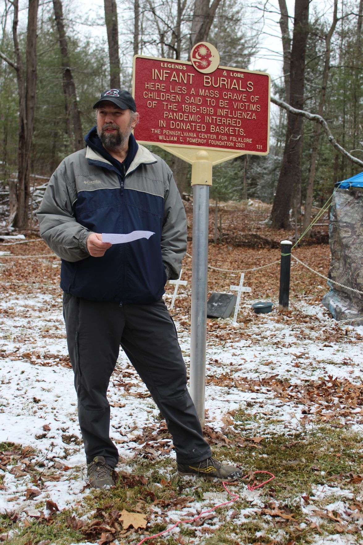 Marker honoring infant dead unveiled in Brookside Cemetery