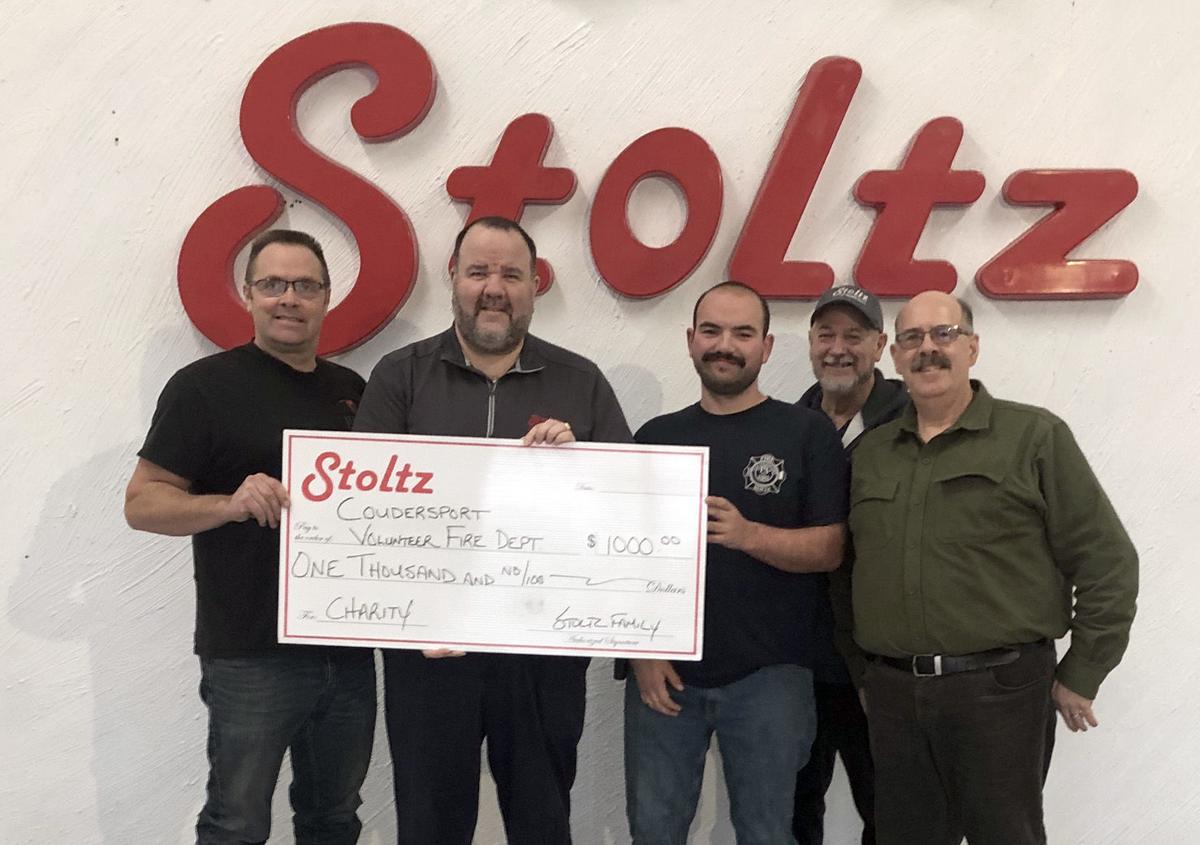 Stoltz of Coudersport donates to fire dept.