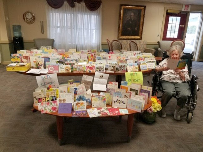 200+ cards sent to Edna Goodwin