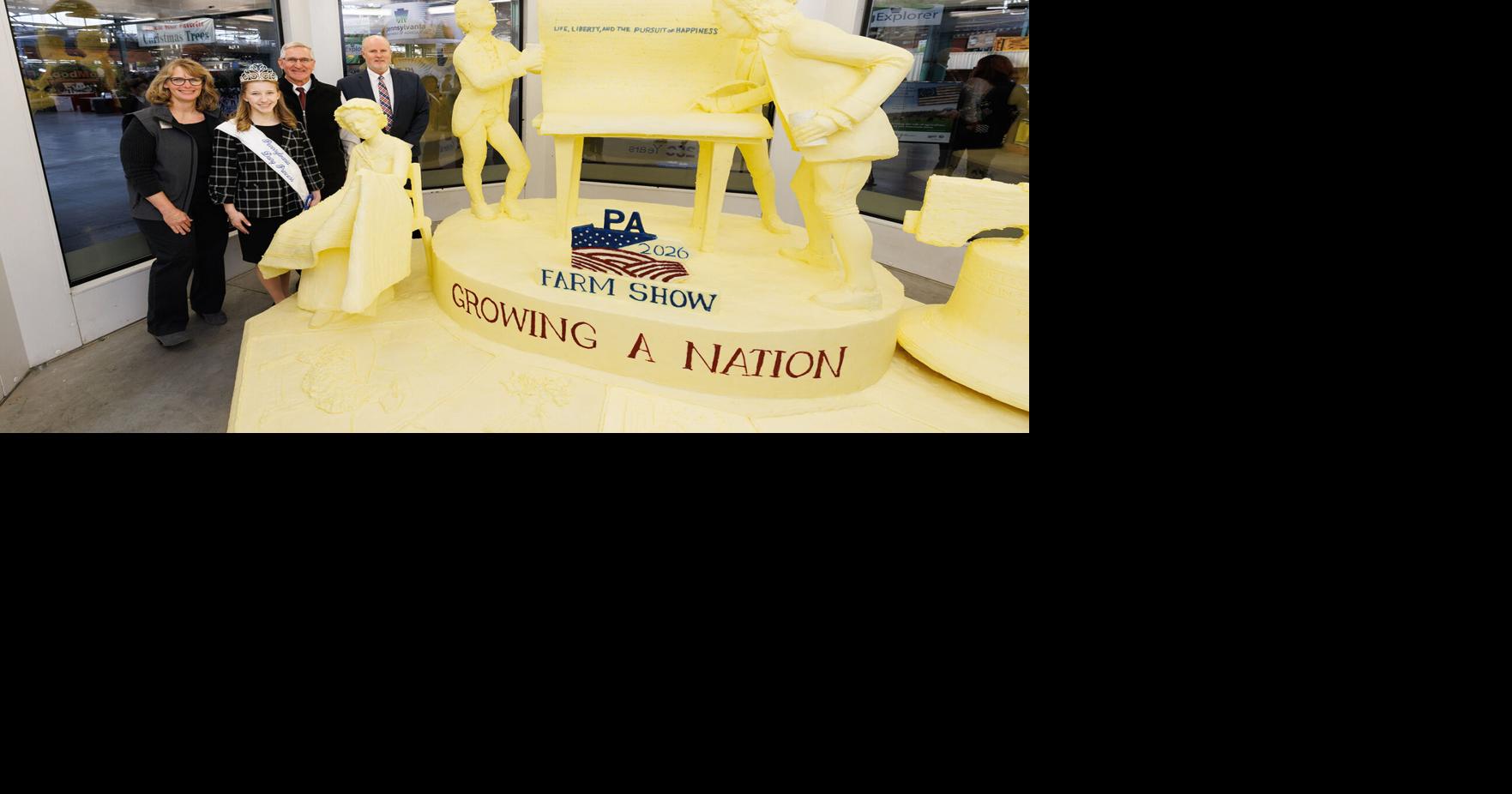 Ag secretary, dairy leaders unveil 2026 PA Farm Show's butter sculpture