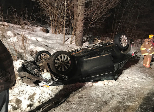 Icy roads cause of accident in Keating Township
