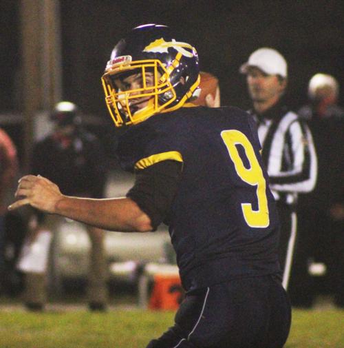 Jacob Schmitt throws pass