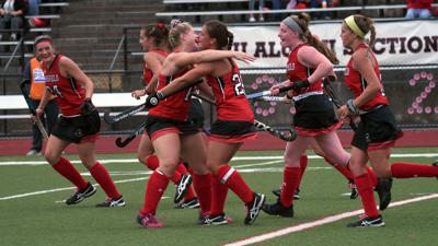 Mu Field Hockey Stuns Millersville 3 1 On Senior Day The