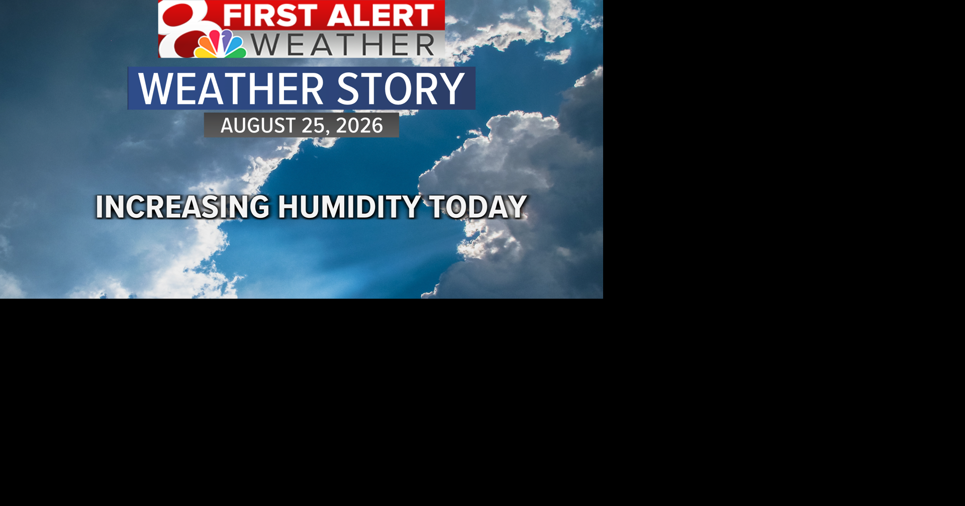 Forecast: Mostly cloudy with increasing humidity Tuesday, isolated showers on Wednesday