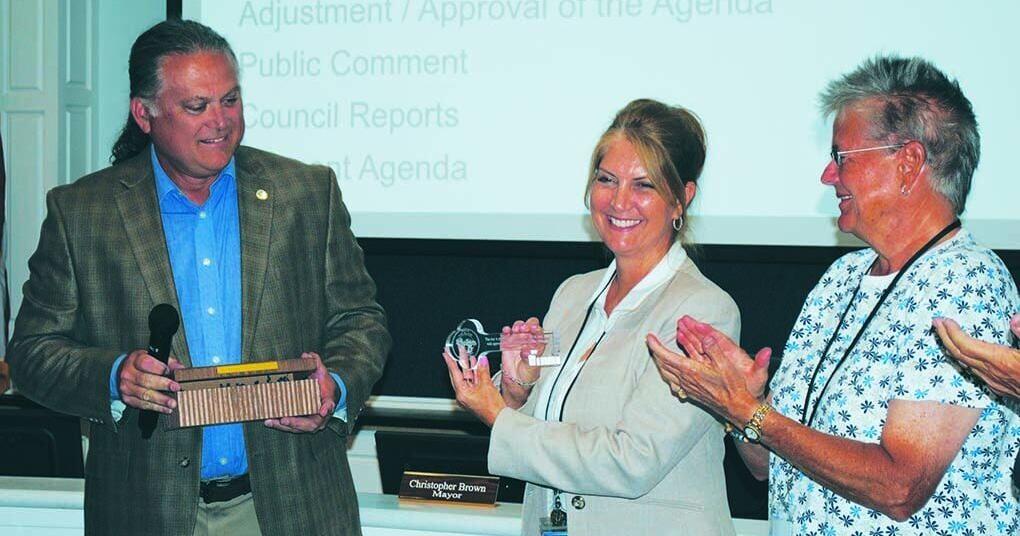 Oak Island honors Adams for her years of service