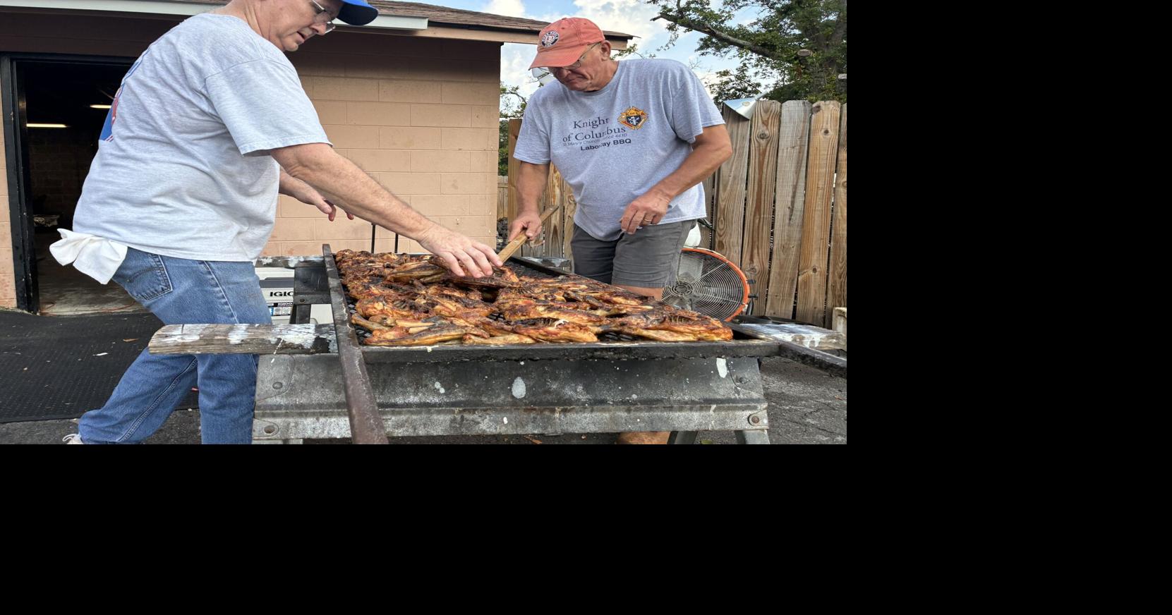 Volunteers work around the clock for annual Knights of Columbus Barbecue