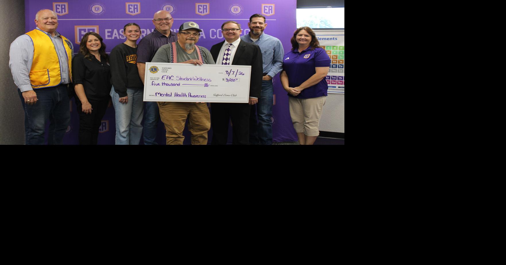 Lions Club donation helps EAC students access mental health care
