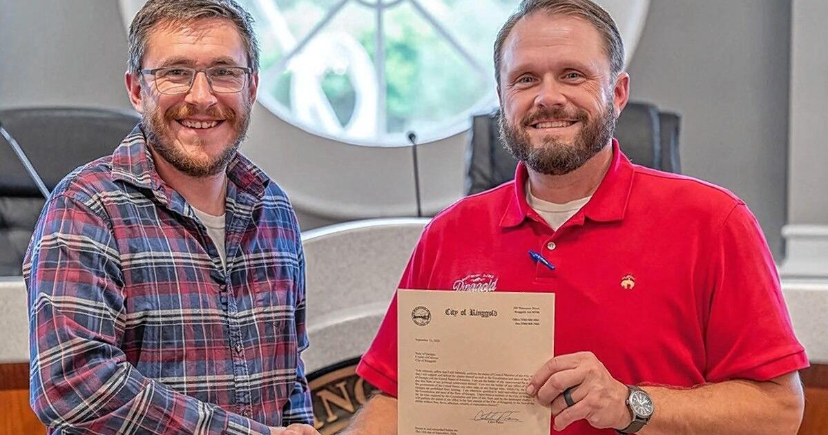 Caleb Parker sworn in as new Ringgold council member