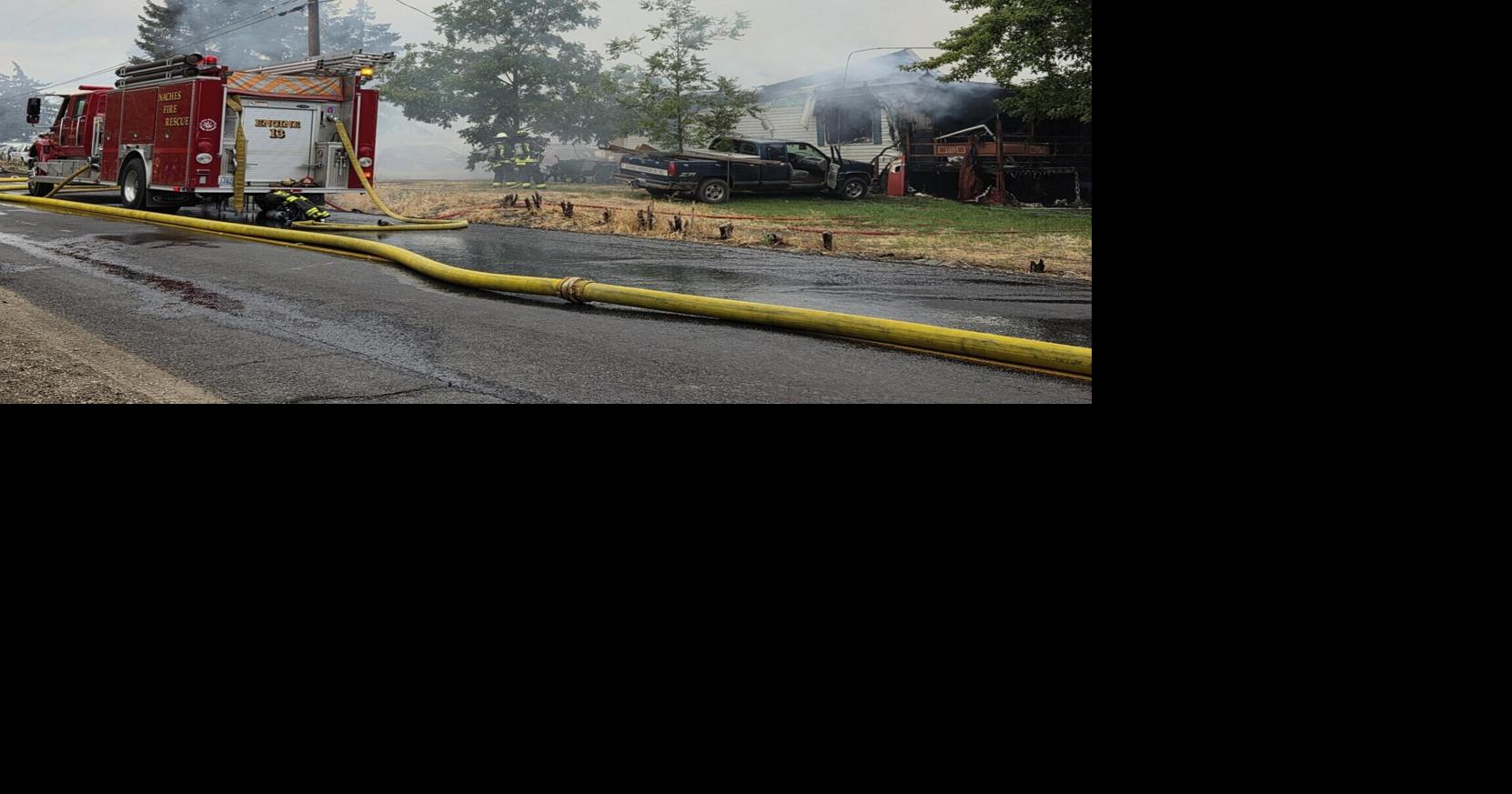 Firefighters battle house fire in Tieton area