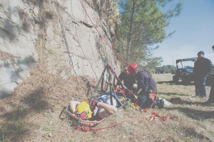 Firefighters conduct High Angle Rope Rescue training at Patriot’s Point