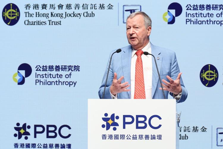 Photo 5: Club Chief Executive Officer and Director of the Institute of Philanthropy, Winfried Engelbrecht-Bresges, delivers closing remarks at PBC 2026.