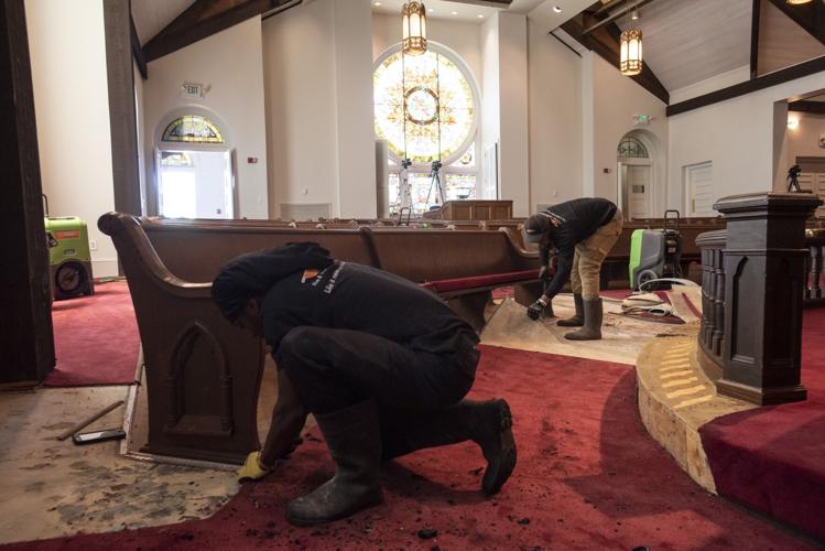 PHOTOS: First United Methodist Church starts to rebuild after fire