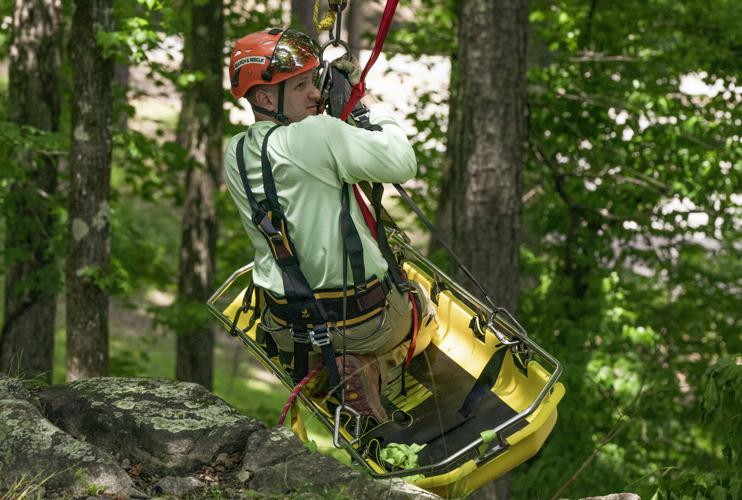 Firefighter train for technical rescues at the Sportsplex