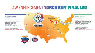 The Law Enforcement Torch Run® Final Leg for Special Olympics announces the route for the Flame of Hope’s first coast-to-coast journey in USA Games history ahead of the 2026 Special Olympics USA Games.