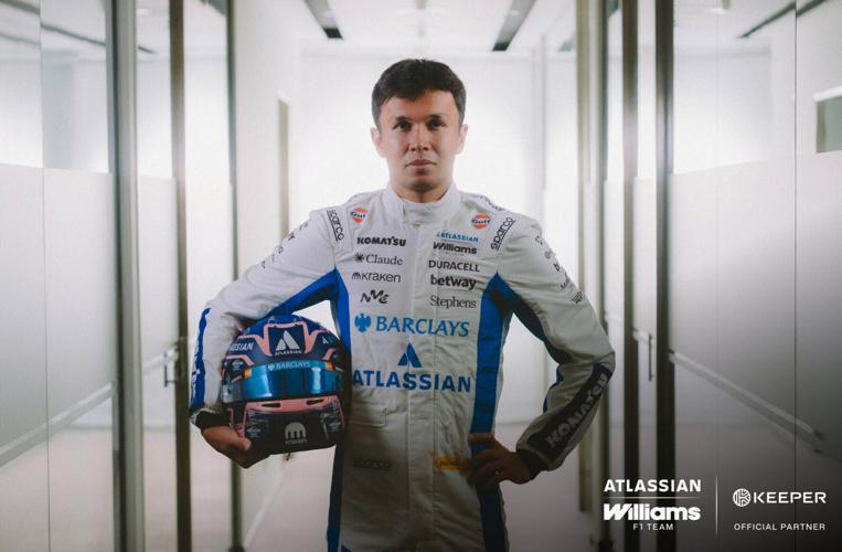 Alex Albon behind the scenes during a Keeper Security global campaign content shoot.