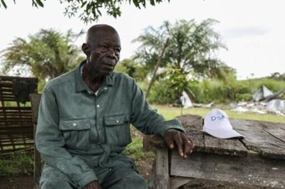 Village chief Joseph Batangouna has had a hard time convincing the young generation to vote