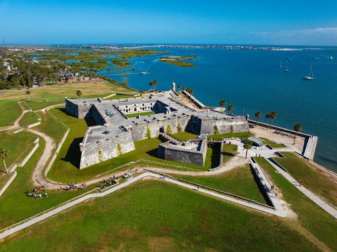 Castillo de San Marcos, a historic stone fortress in St. Augustine, Florida.