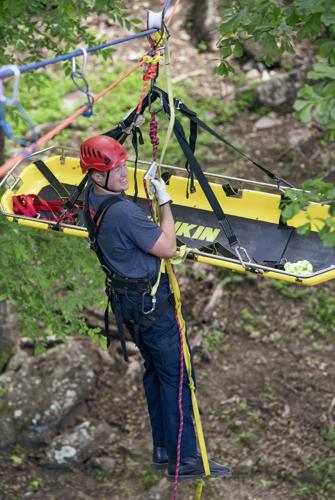 Firefighter train for technical rescues at the Sportsplex