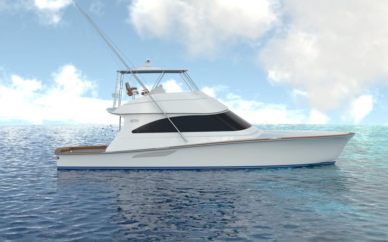 Ocean Yachts 54 White Profile