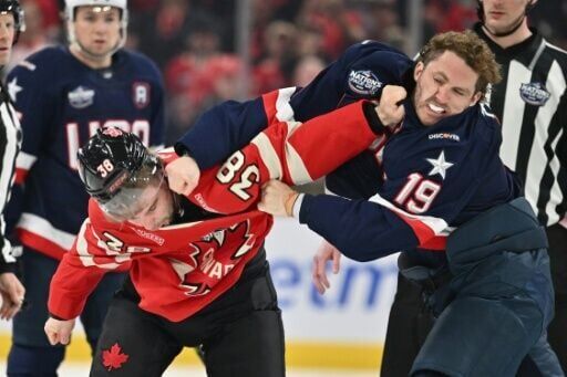 Four Nations Faceoff fights last year like this between the USA's Matthew Tkachuk, right, and Canada's Brandon Hagel could raise the tension level for the Americans at next month's Winter Olympics