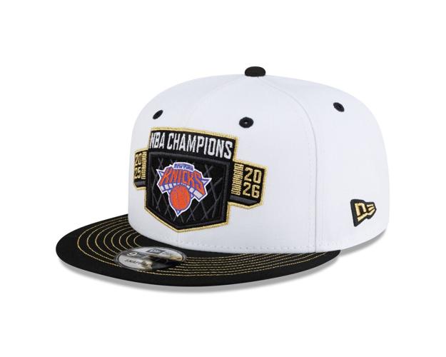 New Era's 2026 NBA Champions Locker Room 9FIFTY Snapback New York Knicks cap.