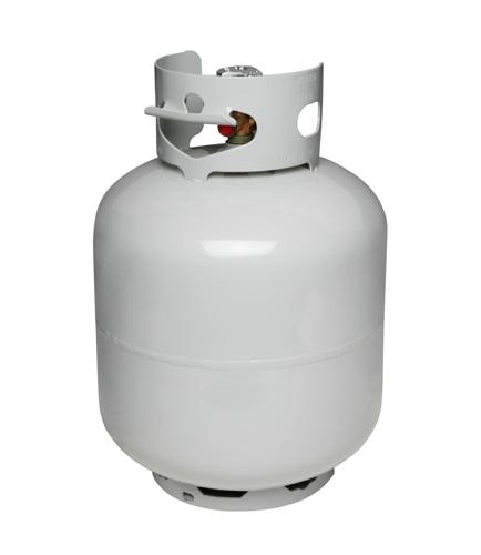 Propane gas cylinder, isolated on white