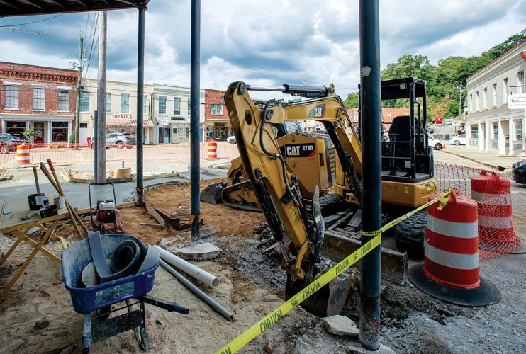 Downtown streetscape project well underway