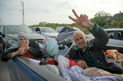 Displaced residents returning to their homes in southern Lebanon on April 17, 2026