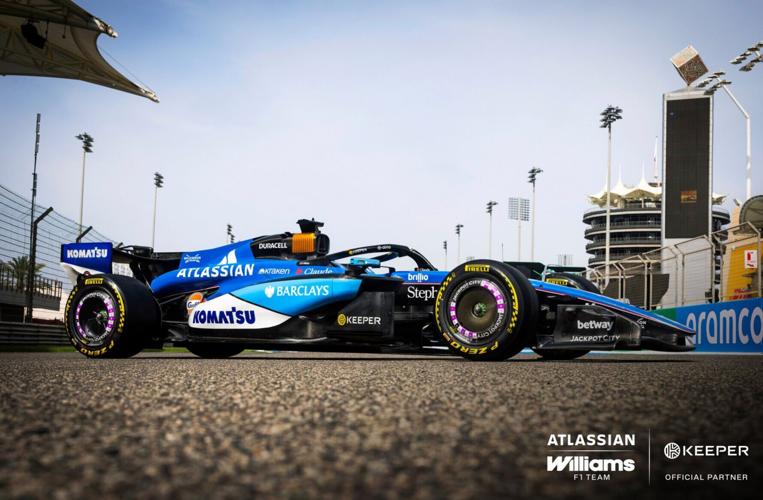 Keeper Security branding featured on the Atlassian Williams F1 Team FW48 during the 2026 Formula 1 season.