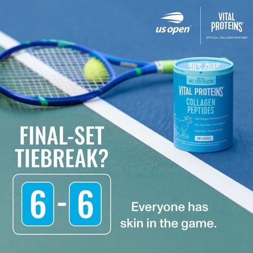 As the Official Collagen Partner of the US Open, Vital Proteins® is putting skin in the game with its Final-Set Tiebreak sweepstakes, giving fans their own stake in one of the tournament’s most thrilling moments.